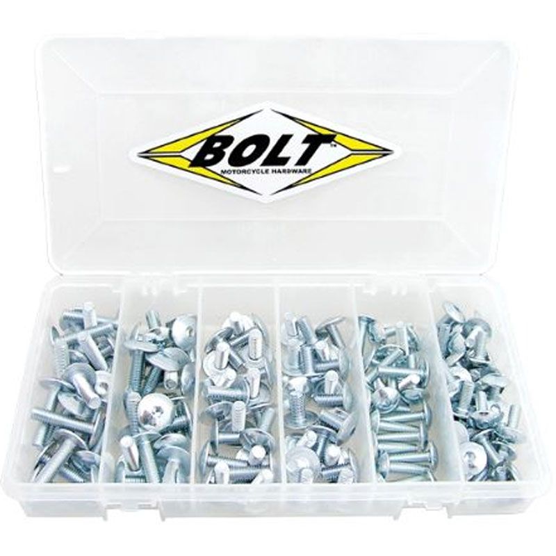 Caja de tornillos bolt para carenados de motocicletas.